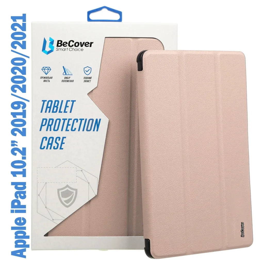  BeCover Tri Fold Soft TPU Silicone Apple iPad 10.2 2019/2020/2021 Pink (708516)