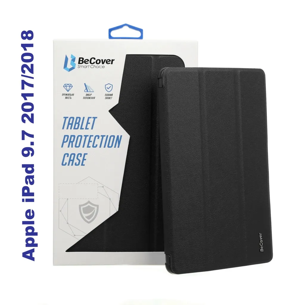 Чехла для планшета BeCover Tri Fold Soft TPU Silicone Apple iPad 9.7 2017/2018 A1822/A1823/A1893/A1954 Black (706875)