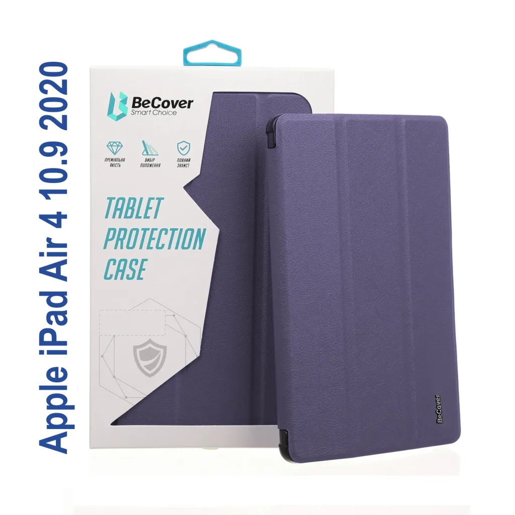 Чехла для планшета BeCover Tri Fold Soft TPU Silicone Apple iPad Air 4 10.9 2020/2021 Purple (706873)