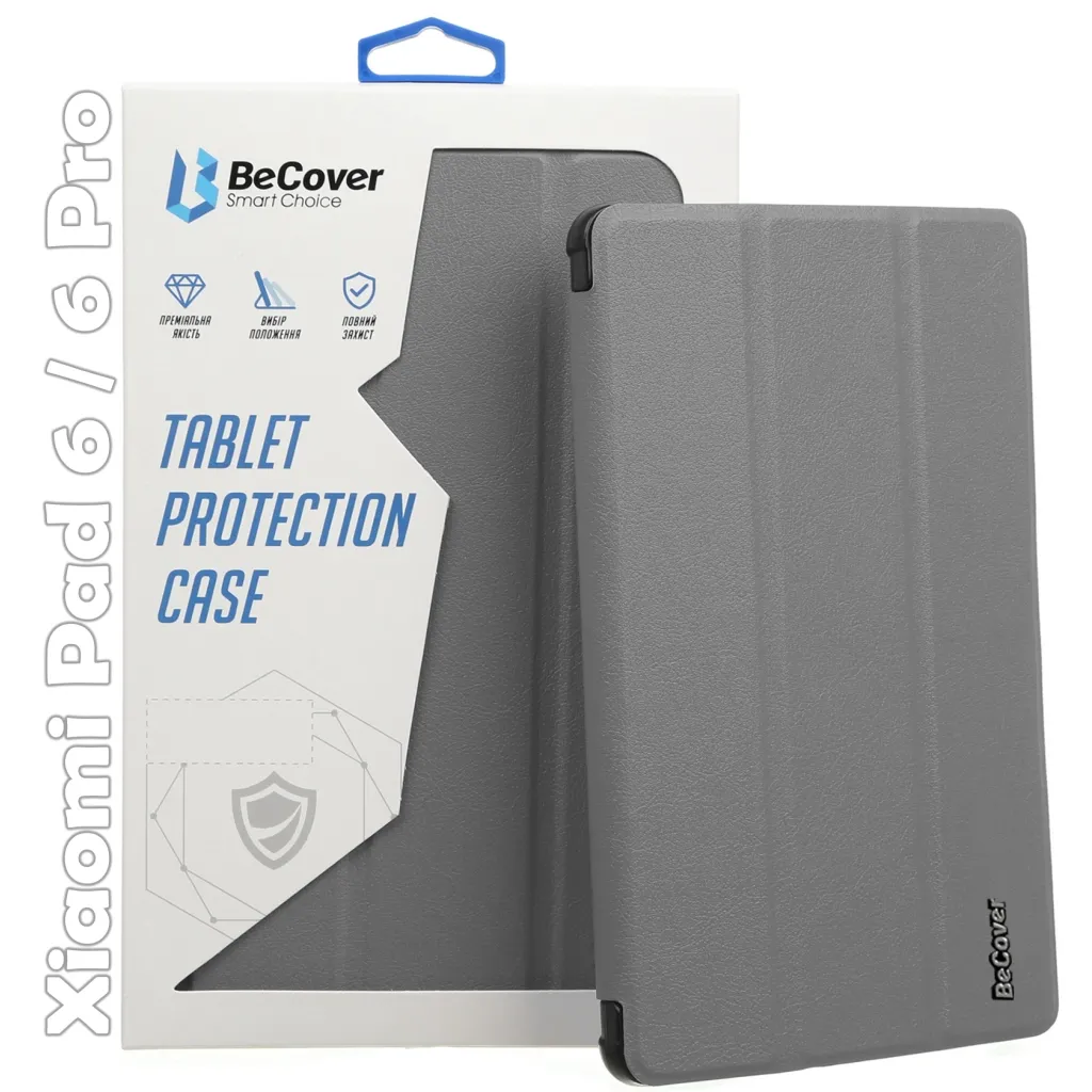 Чехла для планшета BeCover Smart Case Xiaomi Mi Pad 6 / 6 Pro 11" Gray (709497)