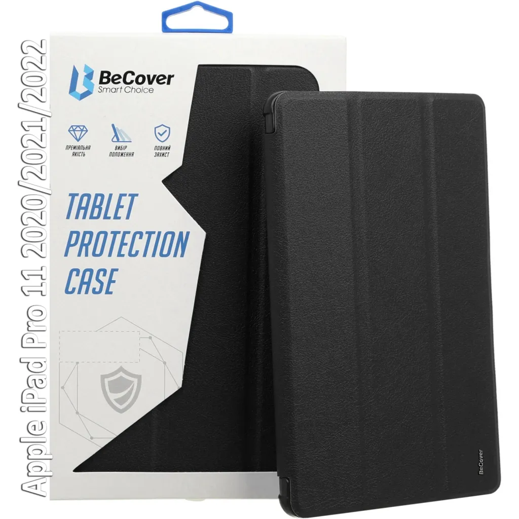 Чехла для планшета BeCover Tri Fold Soft TPU Silicone Apple iPad Pro 11 2020/2021/2022 Black (709710)