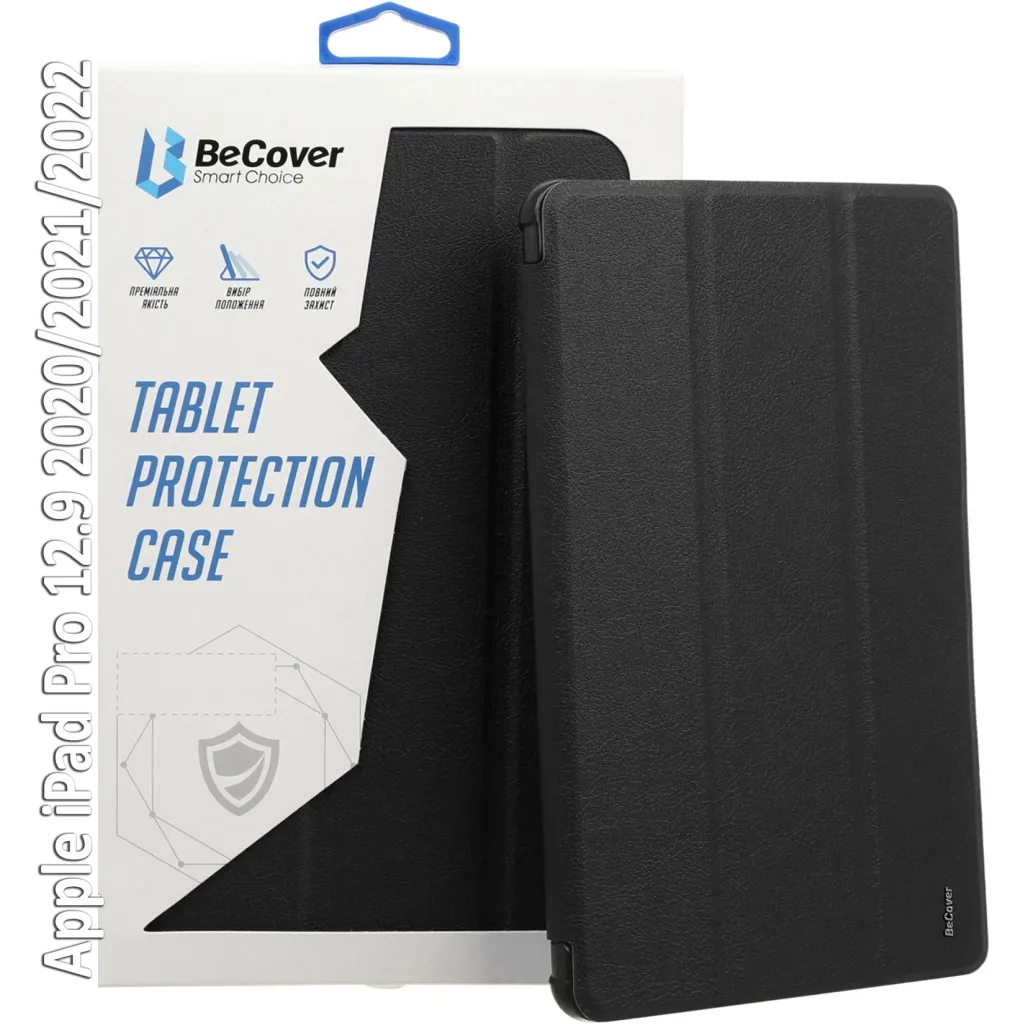 Чехла для планшета BeCover Tri Fold Soft TPU Silicone Apple iPad Pro 12.9 2020/2021/2022 Black (709712)