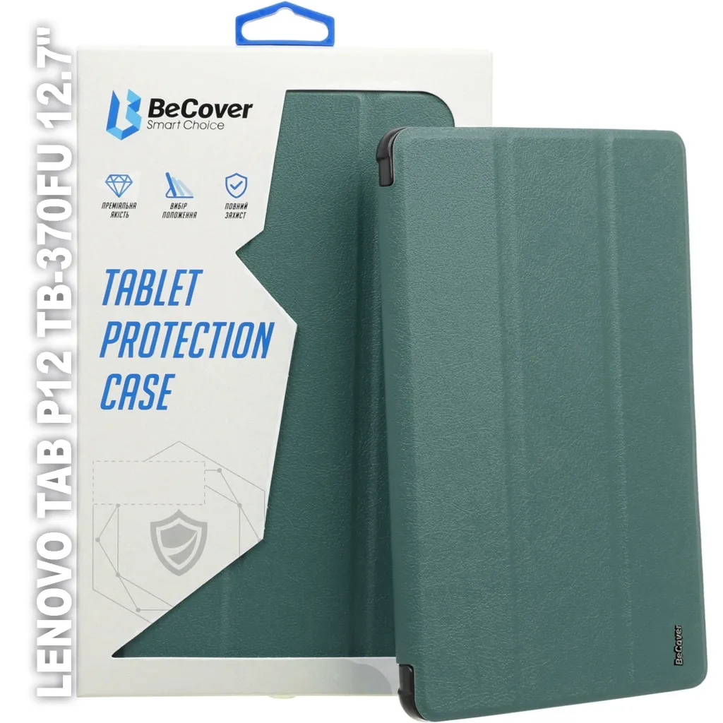 Чохол для планшета BeCover Smart Case Lenovo Tab P12 TB-370FU 12.7" Dark Green (710058)