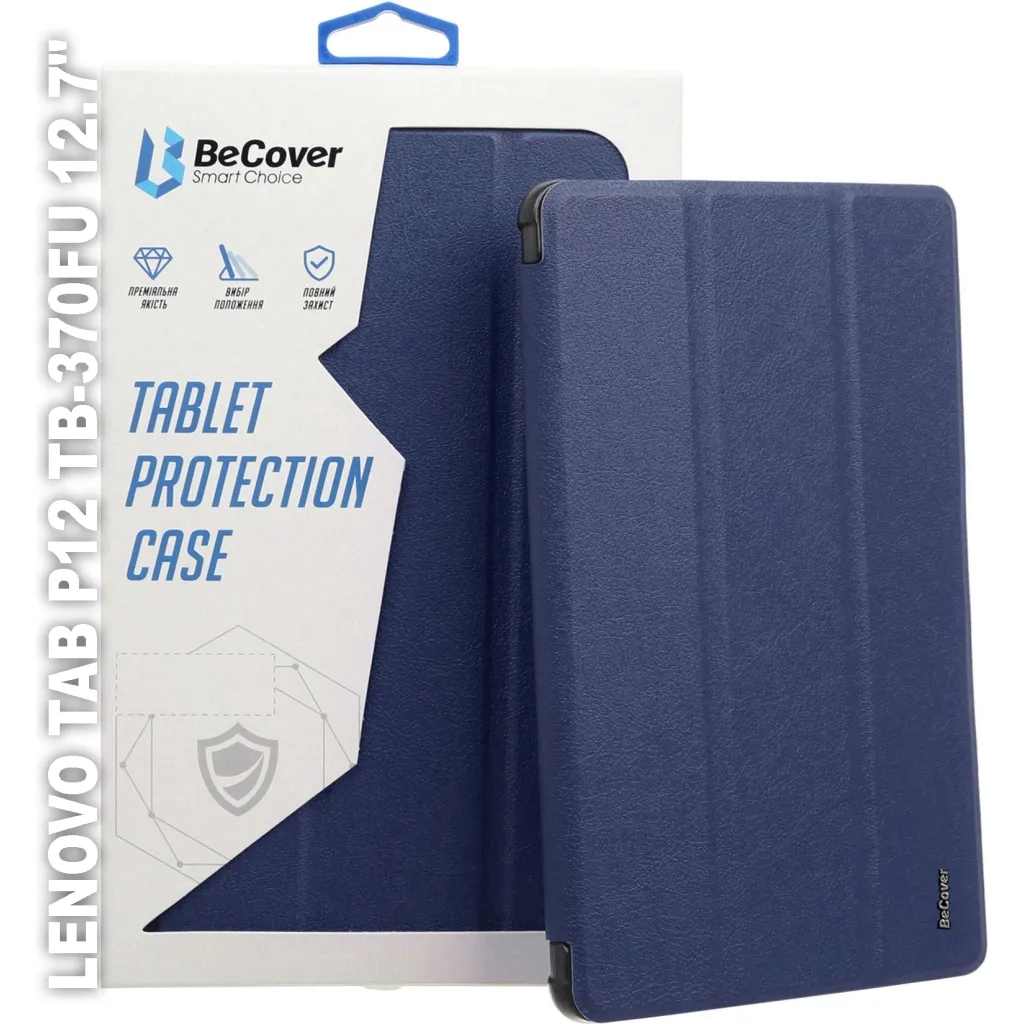 Чохол для планшета BeCover Smart Case Lenovo Tab P12 TB-370FU 12.7" Deep Blue (710057)