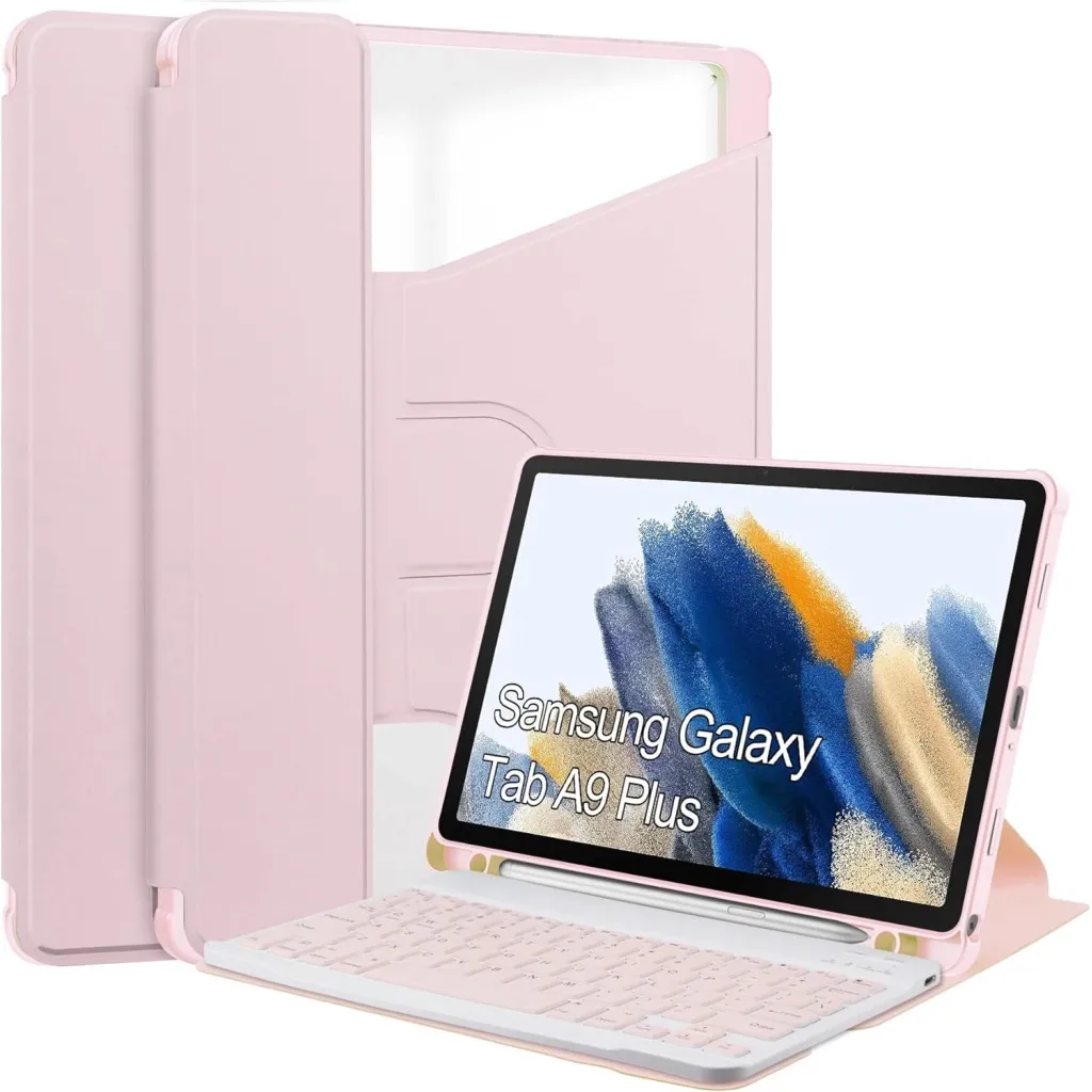 Чехла для планшета BeCover Keyboard 360° Rotatable Samsung Tab A9 Plus SM-X210/SM-X215/SM-X216 11.0" Pink (710333)