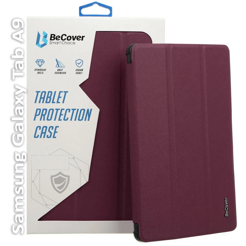 Чехла для планшета BeCover Smart Case Samsung Tab A9 SM-X115 8.7" Red Wine (709911)