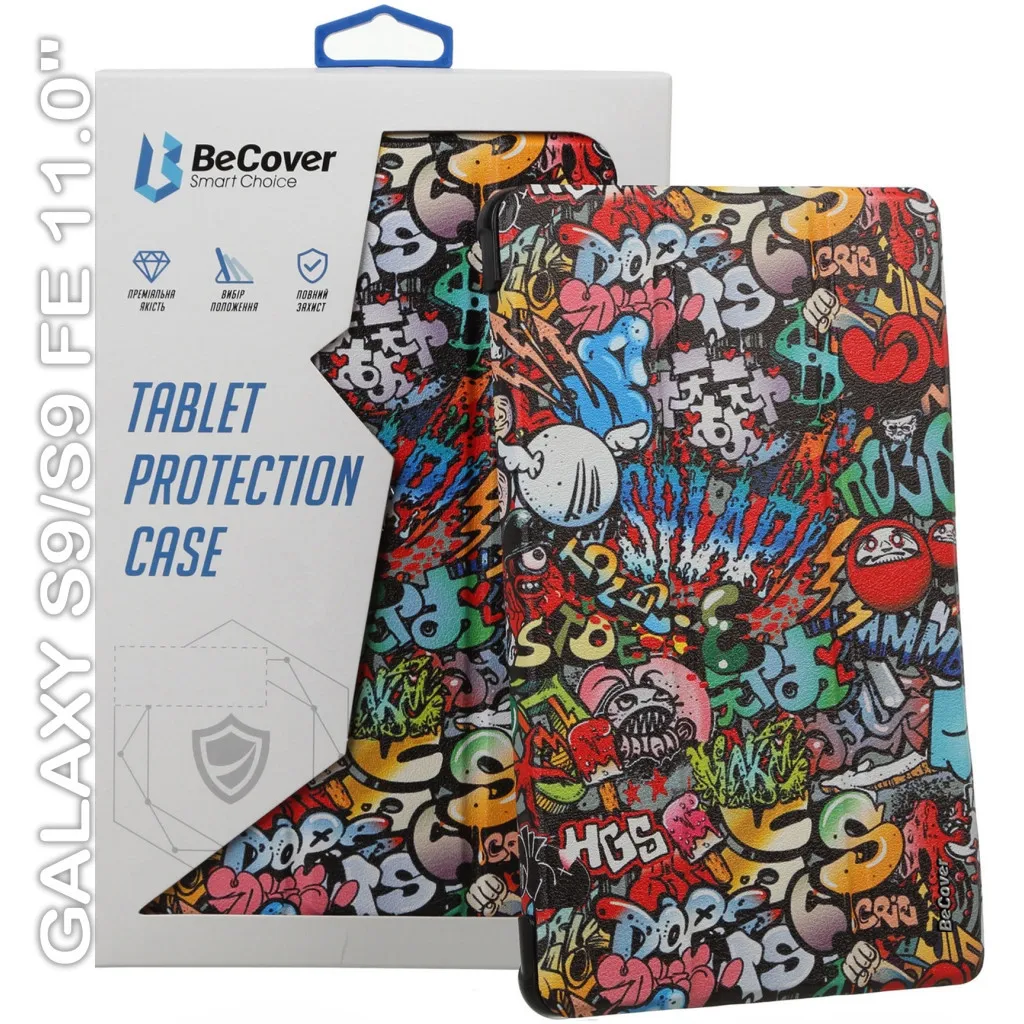 Чехла для планшета BeCover Smart Case Samsung Tab S9 (SM-X710/SM-X716)/S9 FE (SM-X510/SM-X516B) 11.0" Graffiti (710417)