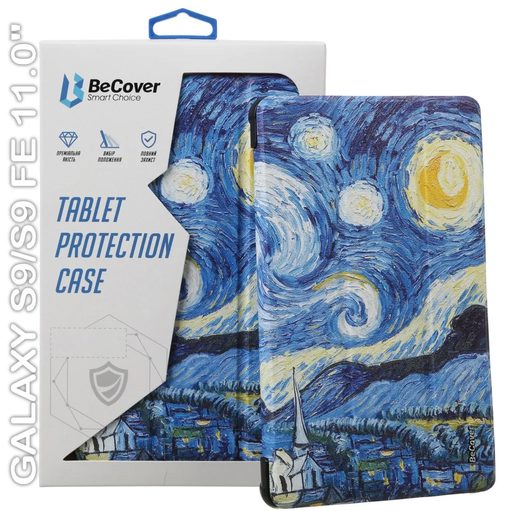 Чохол для планшета BeCover Smart Case Samsung Tab S9 (SM-X710/SM-X716)/S9 FE (SM-X510/SM-X516B) 11.0" Night (710419)