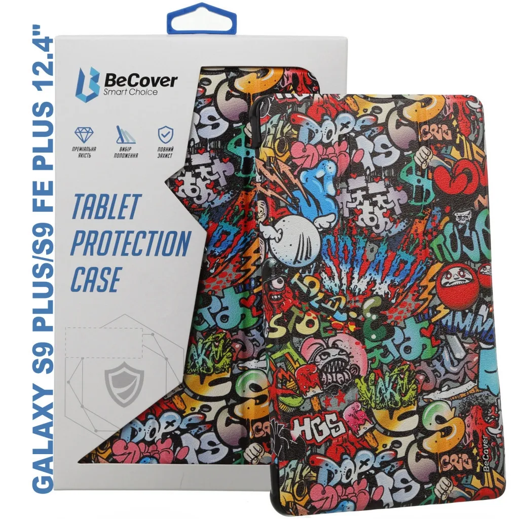 Чехла для планшета BeCover Smart Case Samsung Tab S9 Plus (SM-X810/SM-X816)/S9 FE Plus (SM-X610/SM-X616) 12.4" Graffiti (710377)