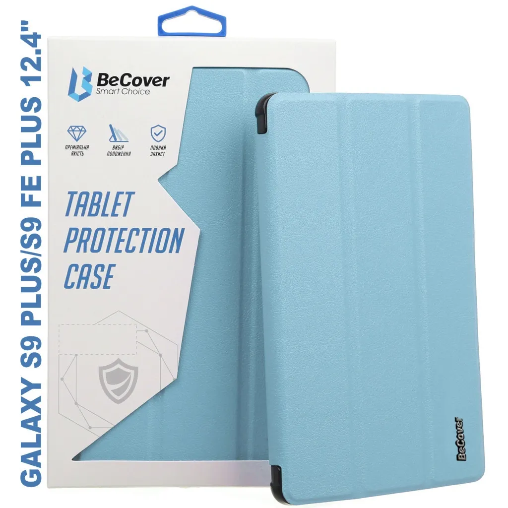 Чехла для планшета BeCover Smart Case Samsung Tab S9 Plus (SM-X810/SM-X816)/S9 FE Plus (SM-X610/SM-X616) 12.4" Light Blue (710374)