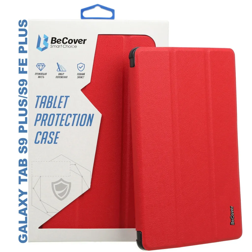 Чехла для планшета BeCover Smart Case Samsung Tab S9 Plus (SM-X810/SM-X816)/S9 FE Plus (SM-X610/SM-X616) 12.4" Red (710325)