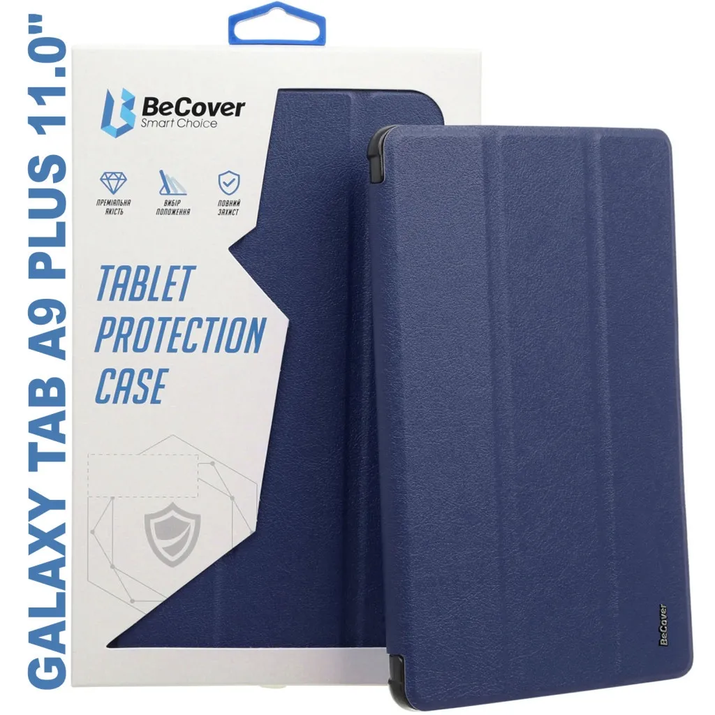 Чехла для планшета BeCover Soft Edge stylus holder Samsung Tab A9 Plus SM-X210/SM-X215/SM-X216 11.0" Deep Blue (710367)