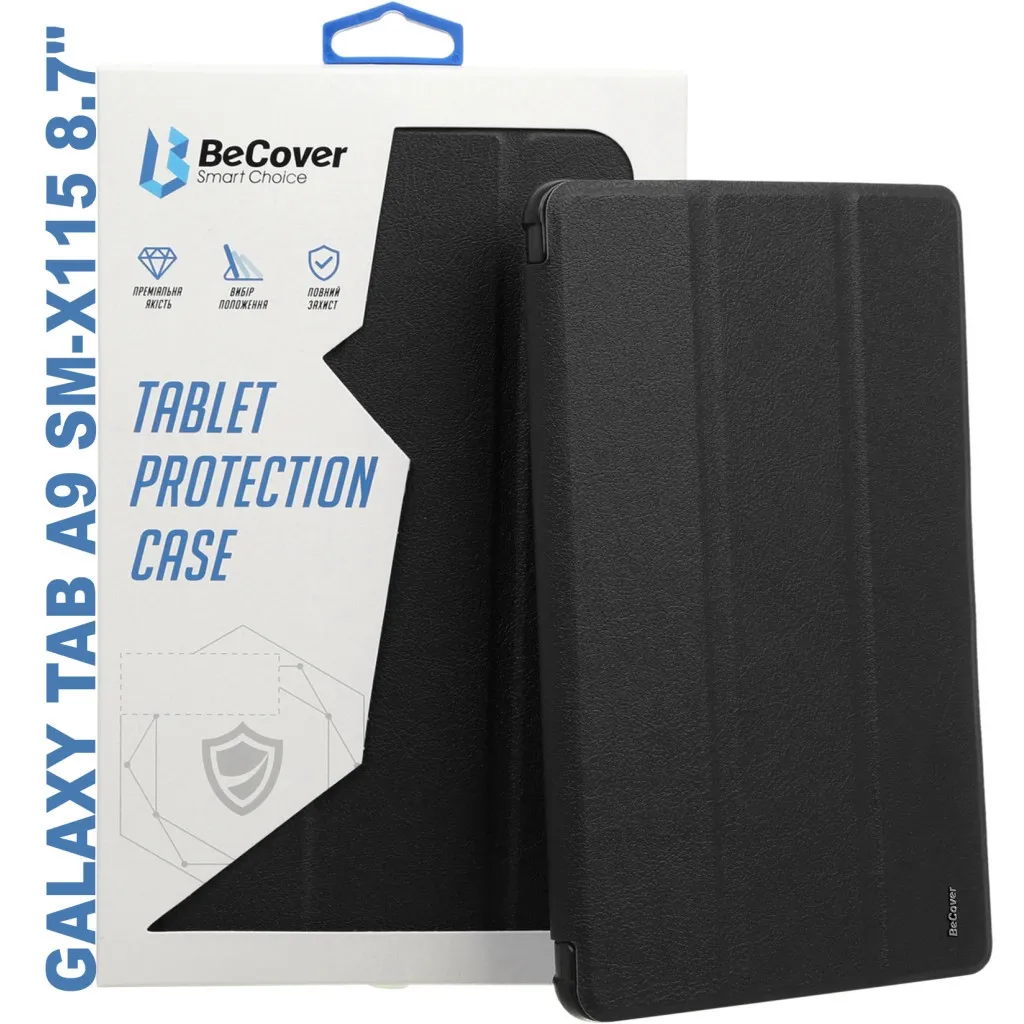 Чехла для планшета BeCover Soft Edge stylus holder Samsung Tab A9 SM-X115 8.7" Black (710355)