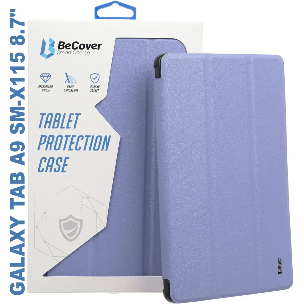 Чохол для планшета BeCover Soft Edge stylus holder Samsung Tab A9 SM-X115 8.7" Purple (710360)