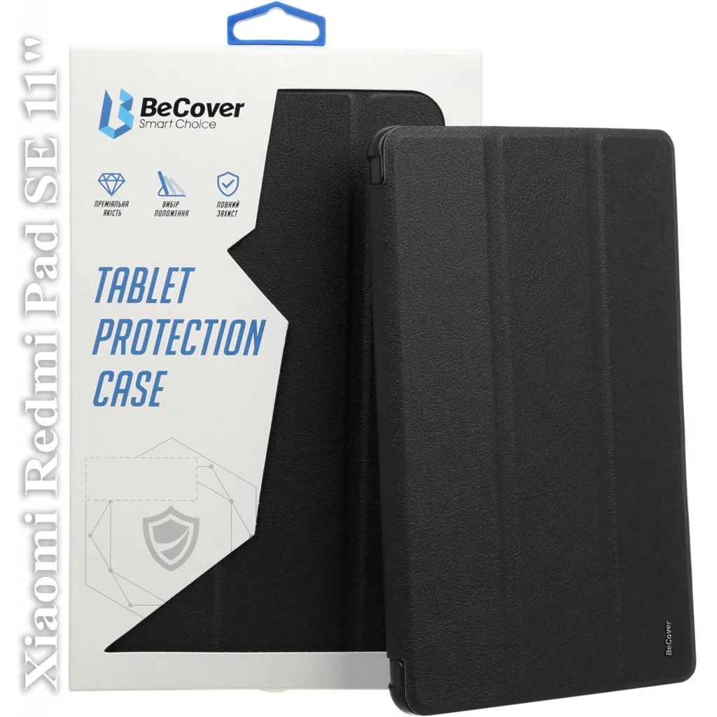 Чохол для планшета BeCover Soft Edge Stylus Mount Xiaomi Redmi Pad SE 11" Black (710780)