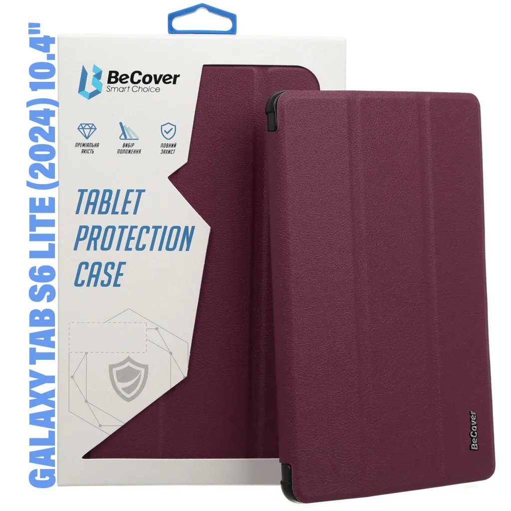 Чохол для планшета BeCover Smart Case Samsung Tab S6 Lite (2024) 10.4" P620/P625/P627 Red Wine (710821)