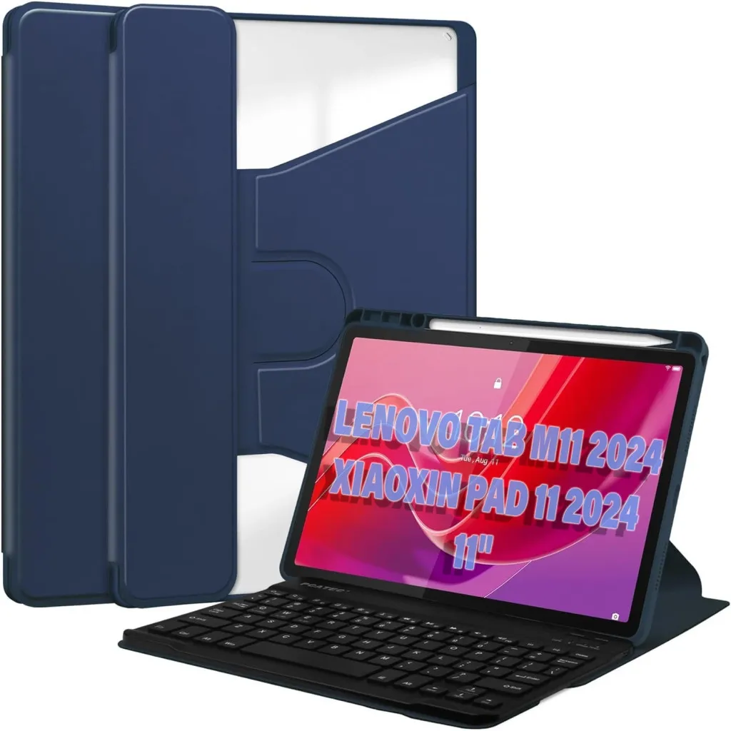 Чехла для планшета BeCover Keyboard 360° Rotatable Lenovo Tab M11 (2024) TB-TB330FU/Xiaoxin Pad 11 (2024) 11" Deep Blue (711075)