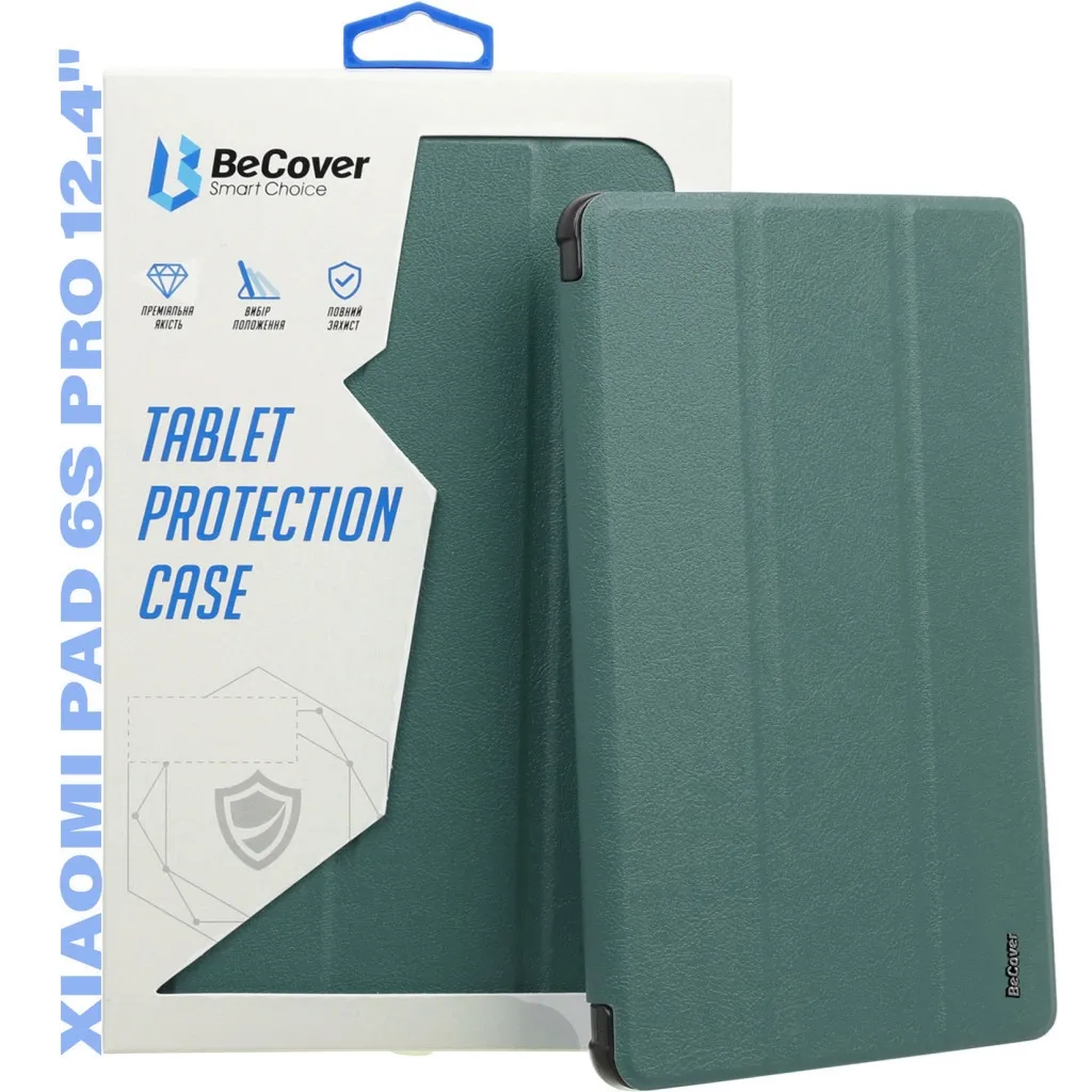 Чохол для планшета BeCover Smart Case Xiaomi Pad 6S Pro 12.4" Dark Green (711085)