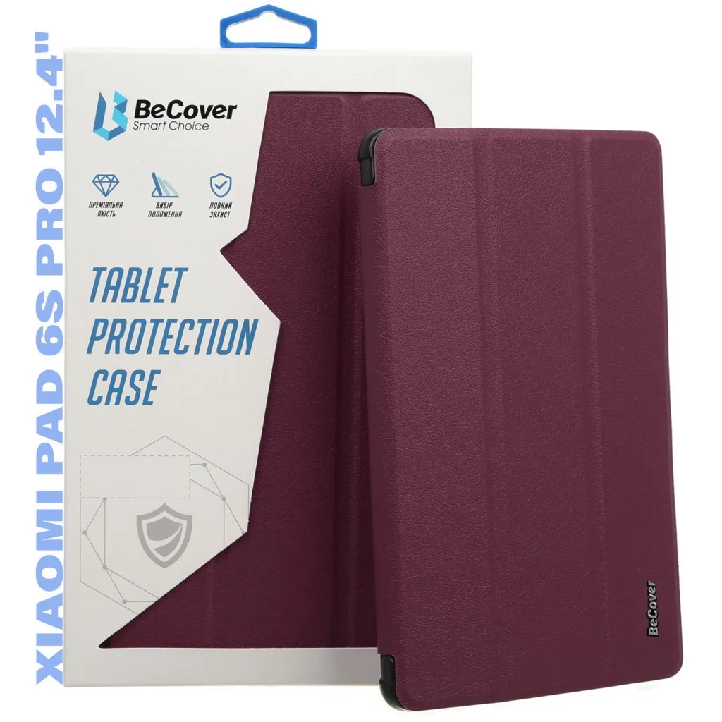 Чехла для планшета BeCover Smart Case Xiaomi Pad 6S Pro 12.4" Red Wine (711087)