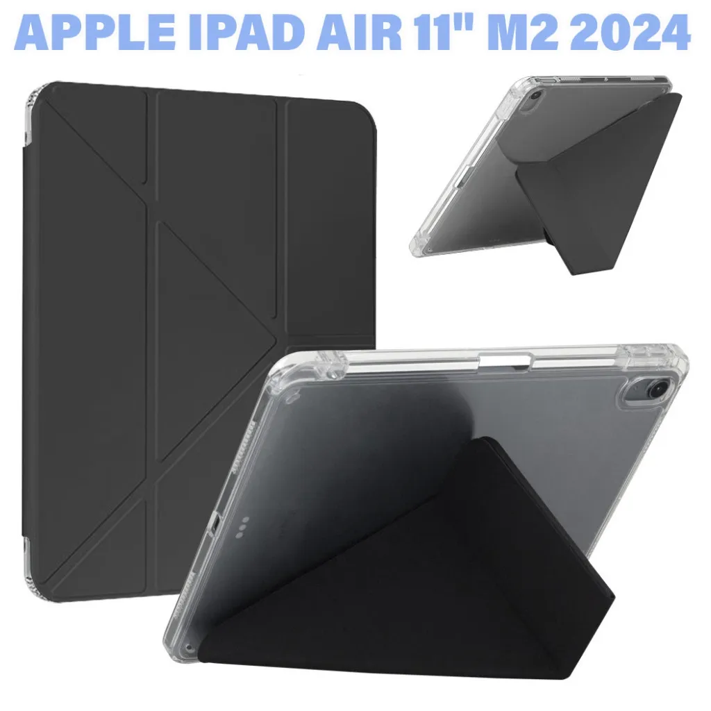 Чохол для планшета BeCover Ultra Slim Origami Transparent Apple iPad Air 11" M2 2024 Black (711389)