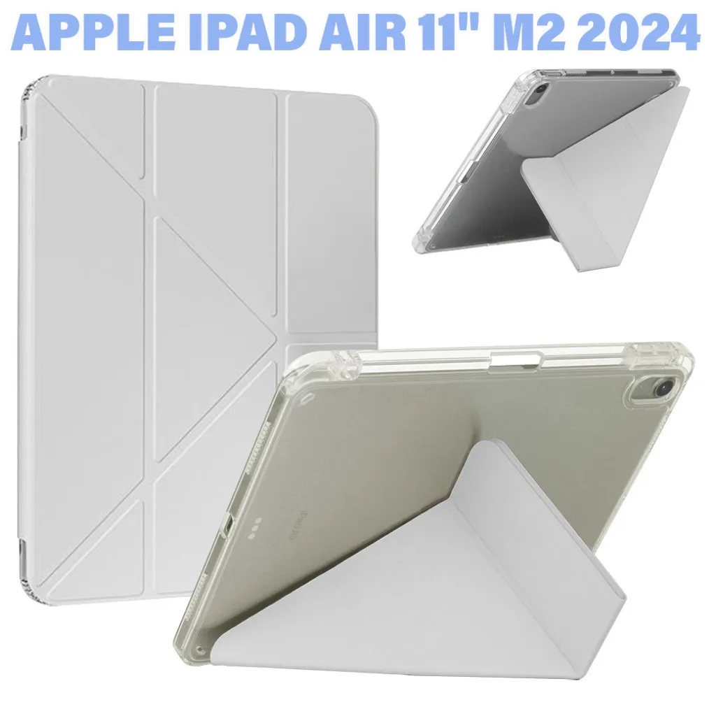 Чехла для планшета BeCover Ultra Slim Origami Transparent Apple iPad Air 11" M2 2024 Gray (711390)