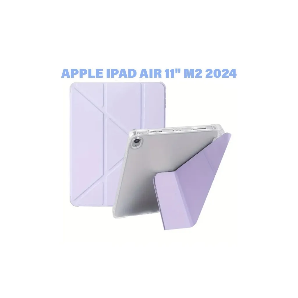 Чохол для планшета BeCover Ultra Slim Origami Transparent Apple iPad Air 11" M2 2024 Purple (711392)