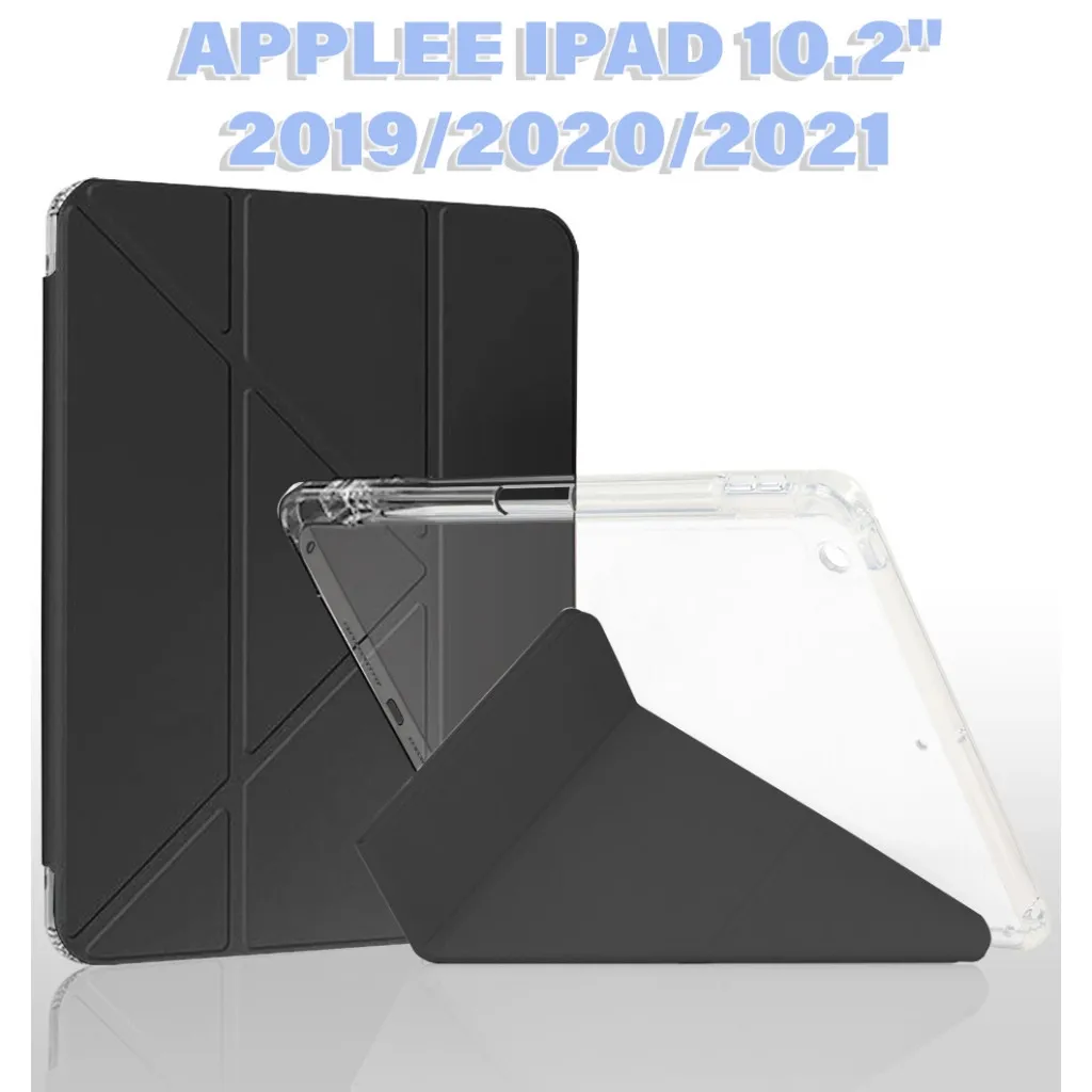 Чохол для планшета BeCover Ultra Slim Origami Transparent Apple Pencil Apple iPad 10.2 2019/2020/2021 Black (711098)