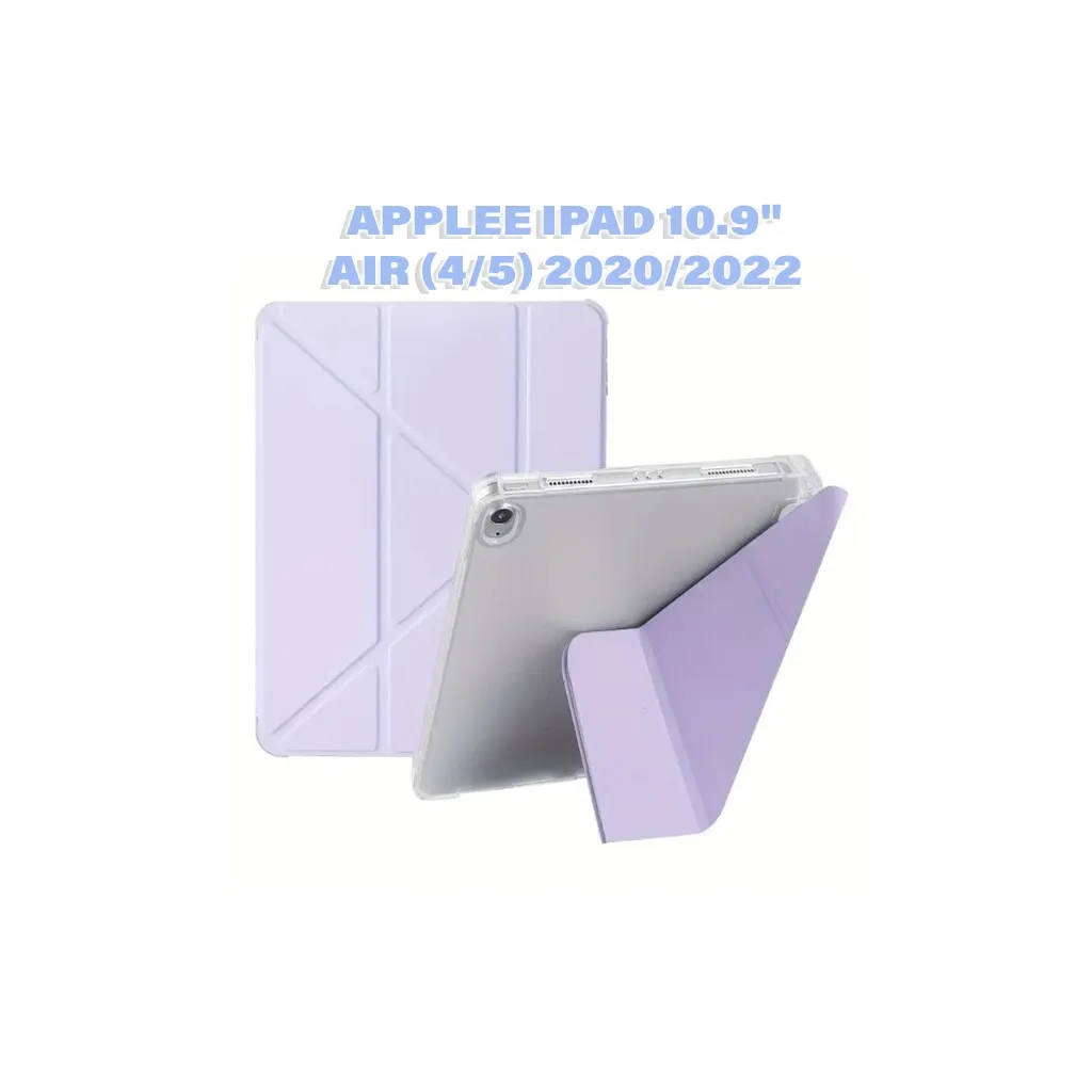 Чехла для планшета BeCover Ultra Slim Origami Transparent Apple Pencil Apple iPad Air (4/5) 2020/2022 10.9" Purple (711105)