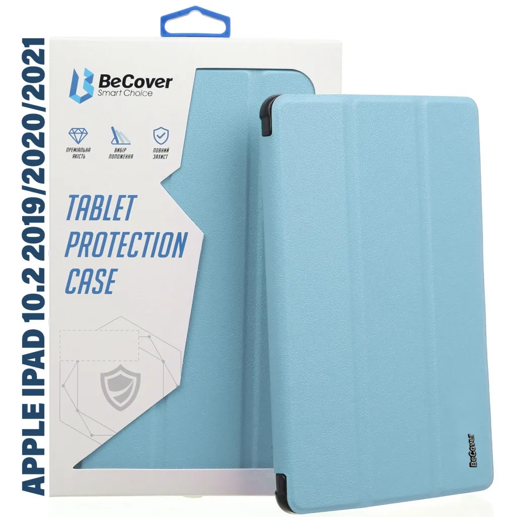 Чохол для планшета BeCover Tri Fold Hard Apple iPad 10.2 2019/2020/2021 Light Blue (711126)