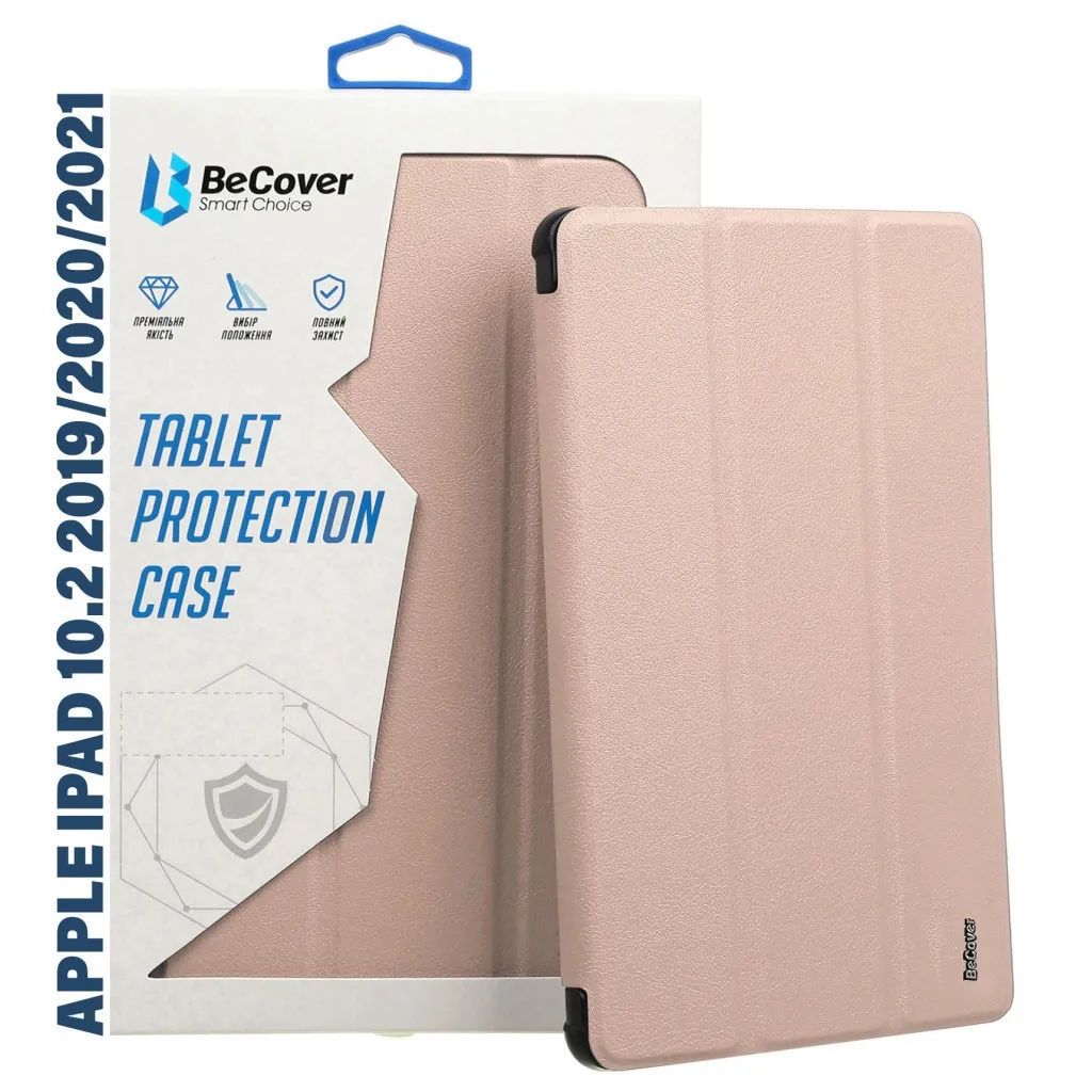 Чехла для планшета BeCover Tri Fold Hard Apple iPad 10.2 2019/2020/2021 Pink (711127)