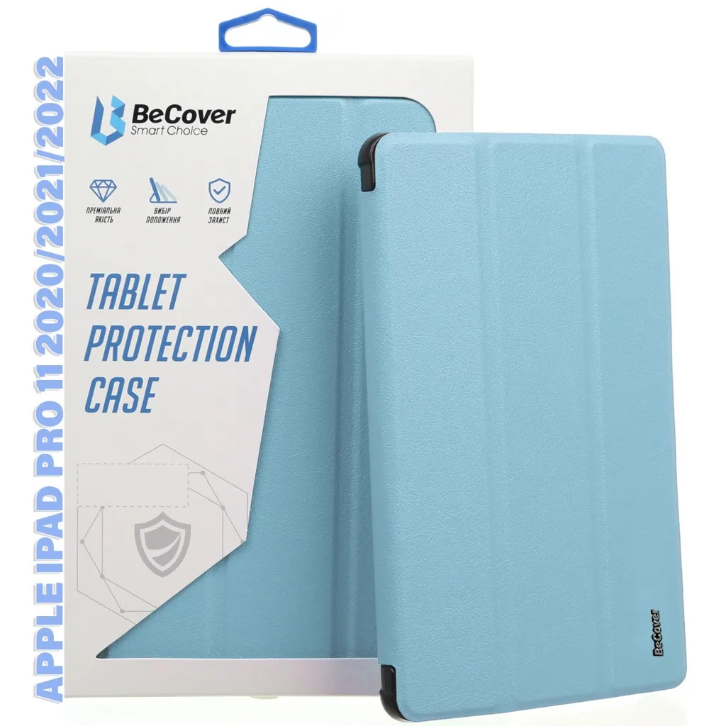 Чохол для планшета BeCover Tri Fold Hard TPU Apple iPad Pro 11 2020/2021/2022 Light Blue (711112)