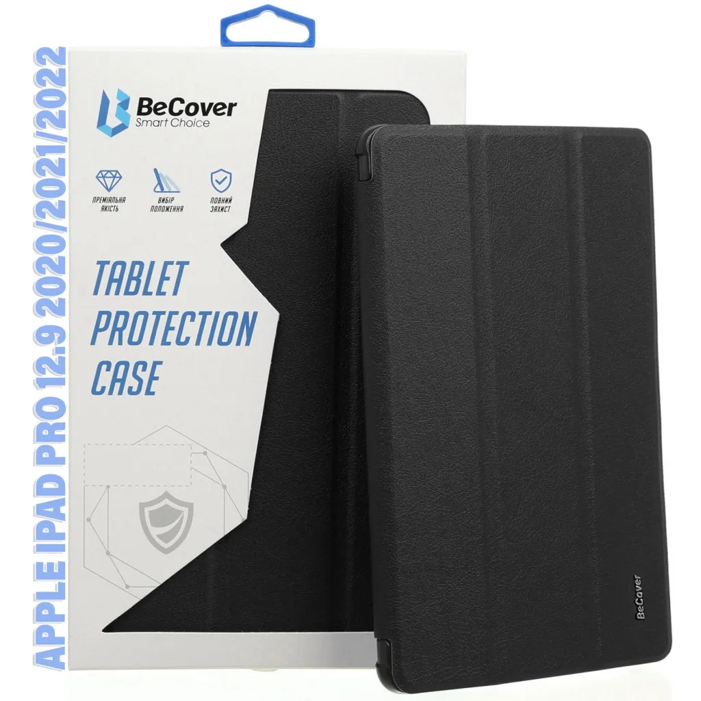 Чохол для планшета BeCover Tri Fold Hard TPU Apple iPad Pro 12.9 2020/2021/2022 Black (711115)