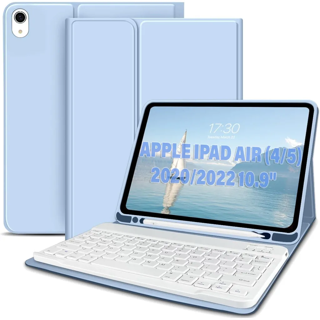 Чохол для планшета BeCover Keyboard Apple iPad Air (4/5) 2020/2022 10.9" Light Blue (711146)