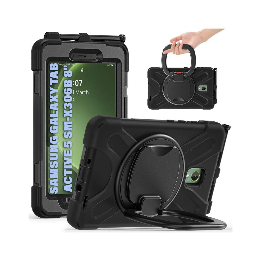 Чохол для планшета BeCover Heavy Duty Case With Stand Holder Samsung Galaxy Tab Active 5 SM-X306B 8" Black (710950)