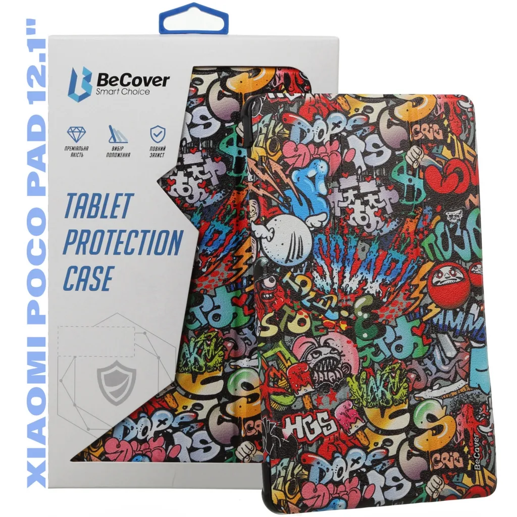 Чохол для планшета BeCover Smart Case Xiaomi Poco Pad 12.1" Graffiti (711569)