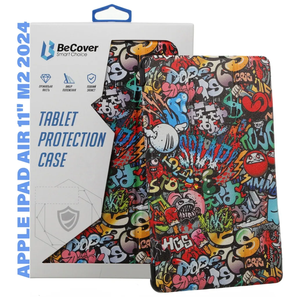 Чохол для планшета BeCover Smart Case Apple iPad Air 11" M2 2024 Graffiti (711605)