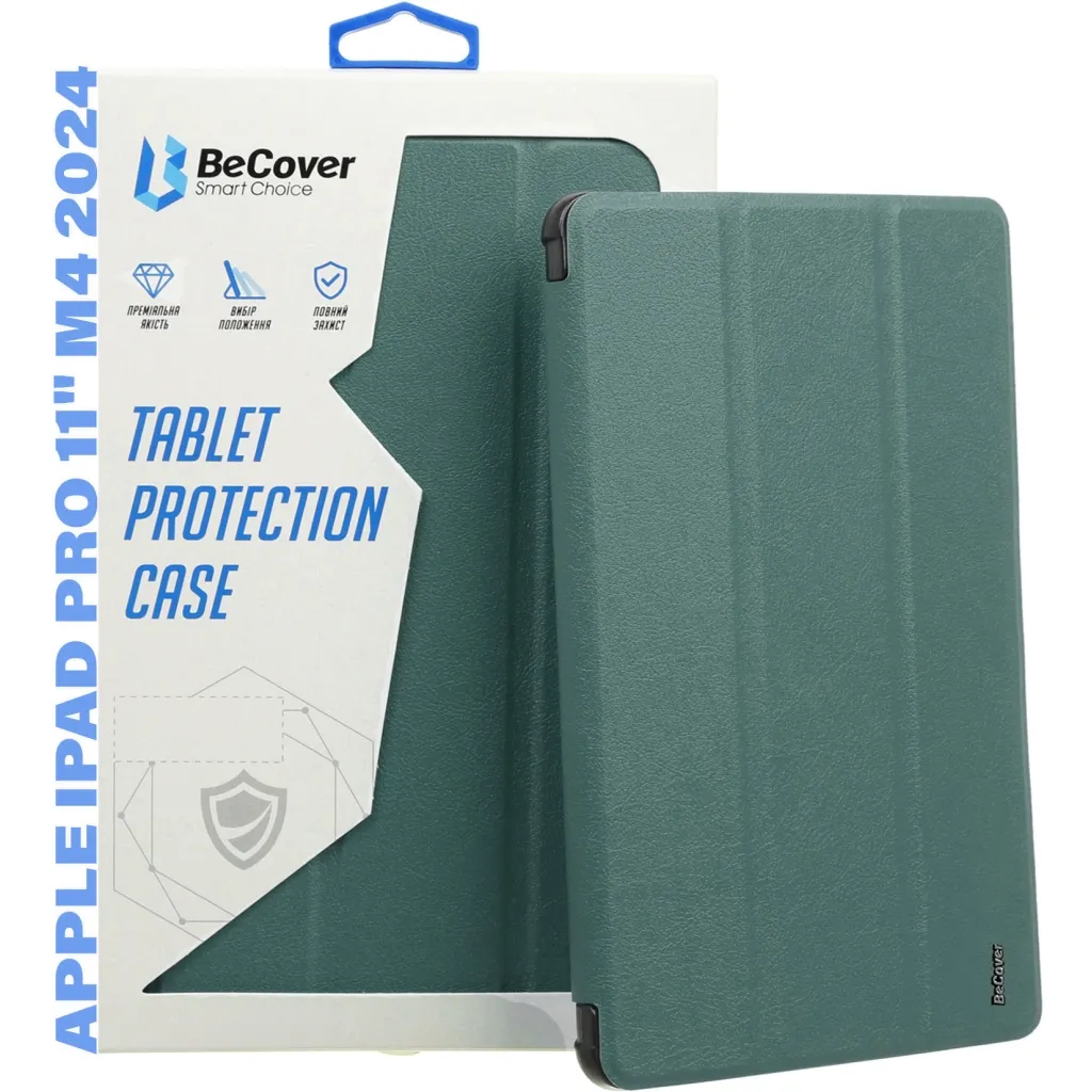 Чехла для планшета BeCover Smart Case Apple iPad Pro 11" M4 2024 Dark Green (711623)