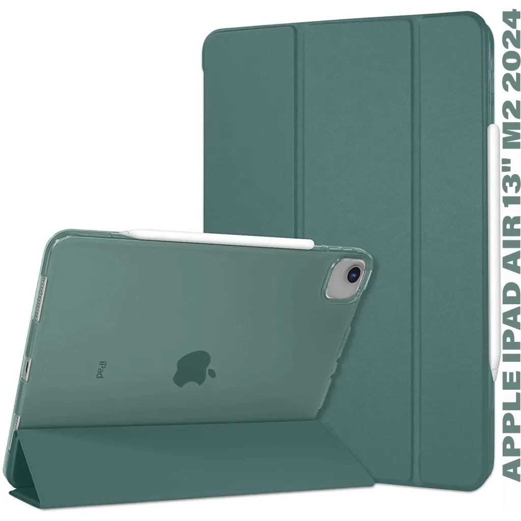 Чехла для планшета BeCover Tri Fold Hard Apple iPad Air 13" M2 2024 Dark Green (711723)