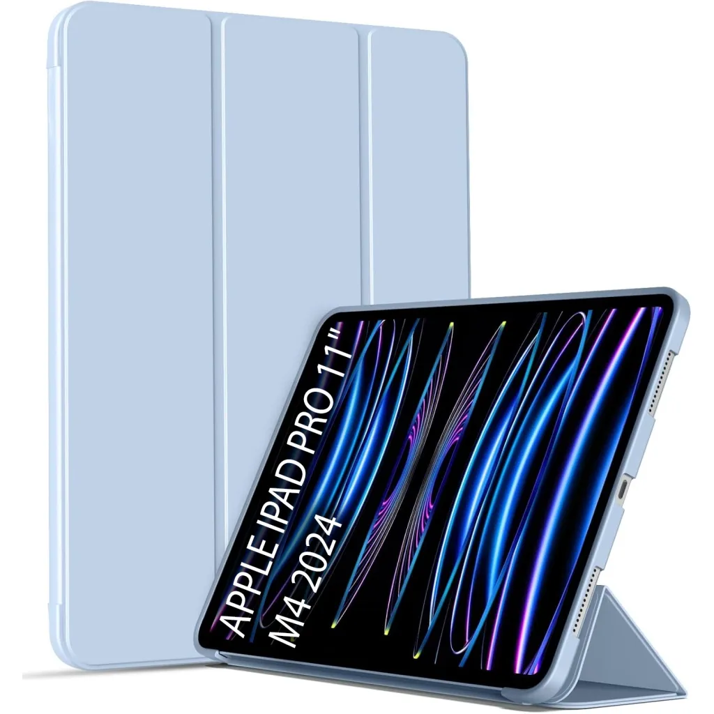 Чохол для планшета BeCover Tri Fold Soft TPU Silicone Apple iPad Pro 11" M4 2024 Light Blue (711748)