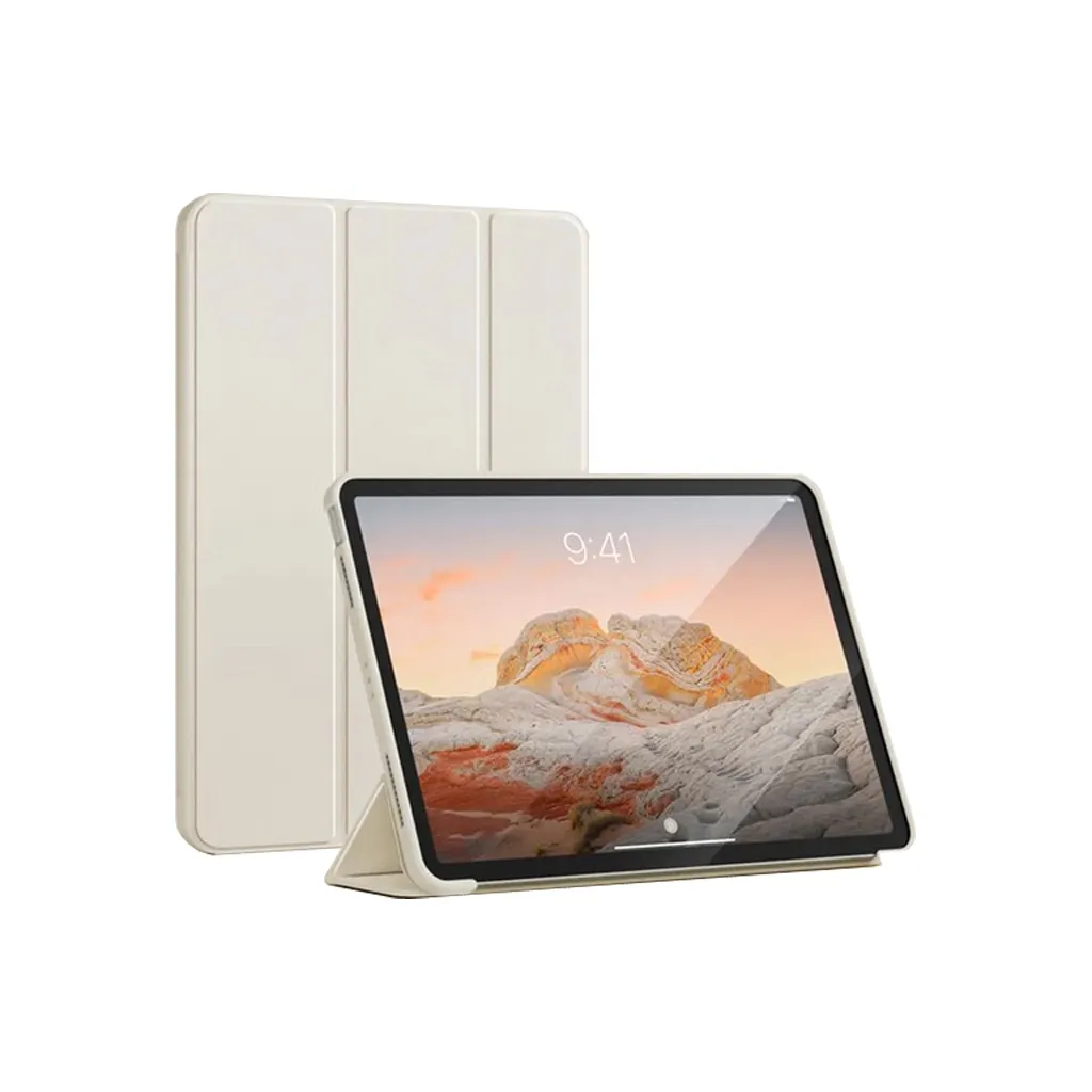  BeCover Tri Fold Soft TPU Silicone Apple iPad Pro 13" M4 2024 Beige (711751)