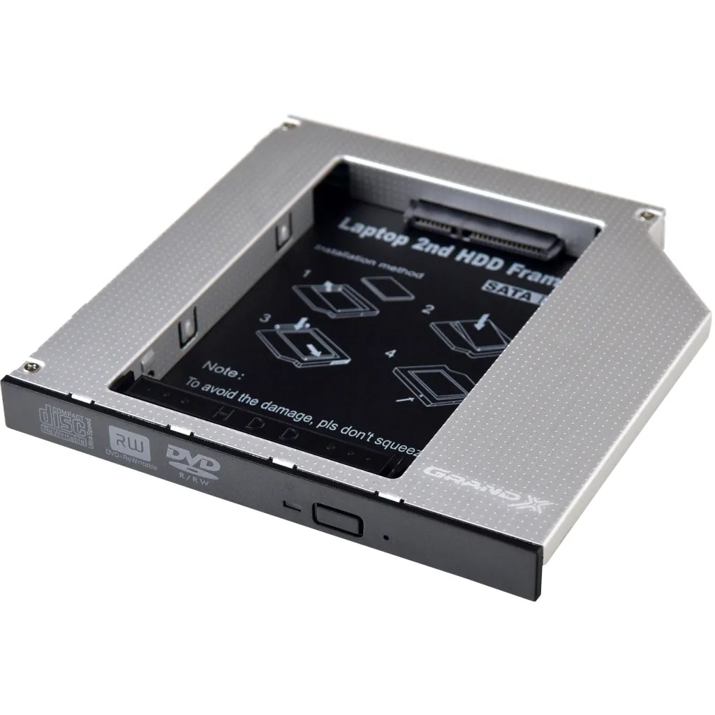 Фрейм-переходник Grand-X HDD 2.5'' to notebook 12.7 mm ODD SATA3 (HDC-27)