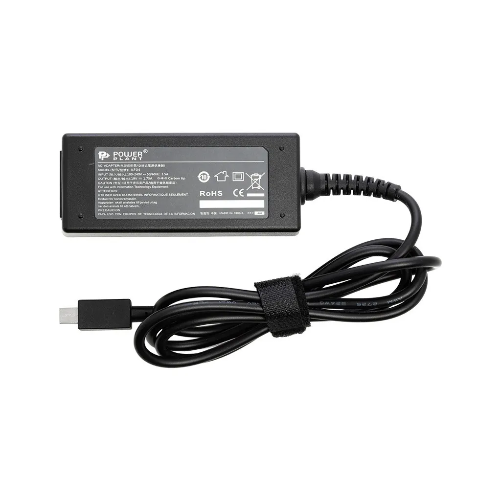 Блок питания для ноутбука PowerPlant ASUS 220V, 19V 33W 1.75A (mini USB) (AS33FMUSB)