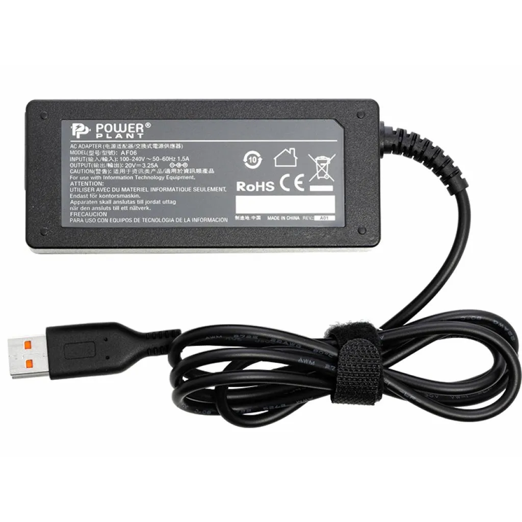 Блок питания для ноутбука PowerPlant IBM/LENOVO 220V, 20V 65W 3.25A (YOGA3) (IB65HYOGA)