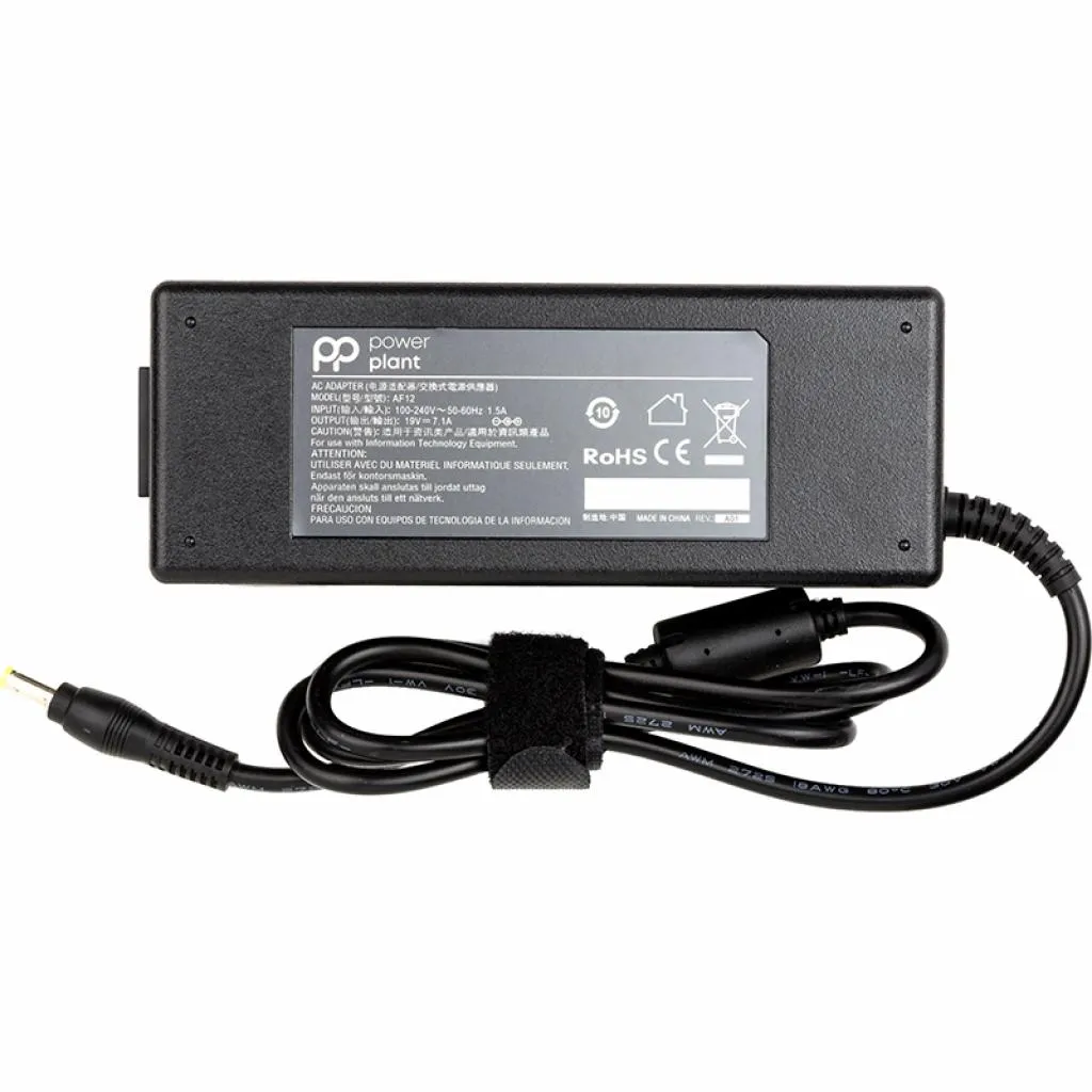 Блок живлення для ноутбука PowerPlant ACER 220V, 19V 135W 7.1A (5.5*1.7) (AC135F5517)