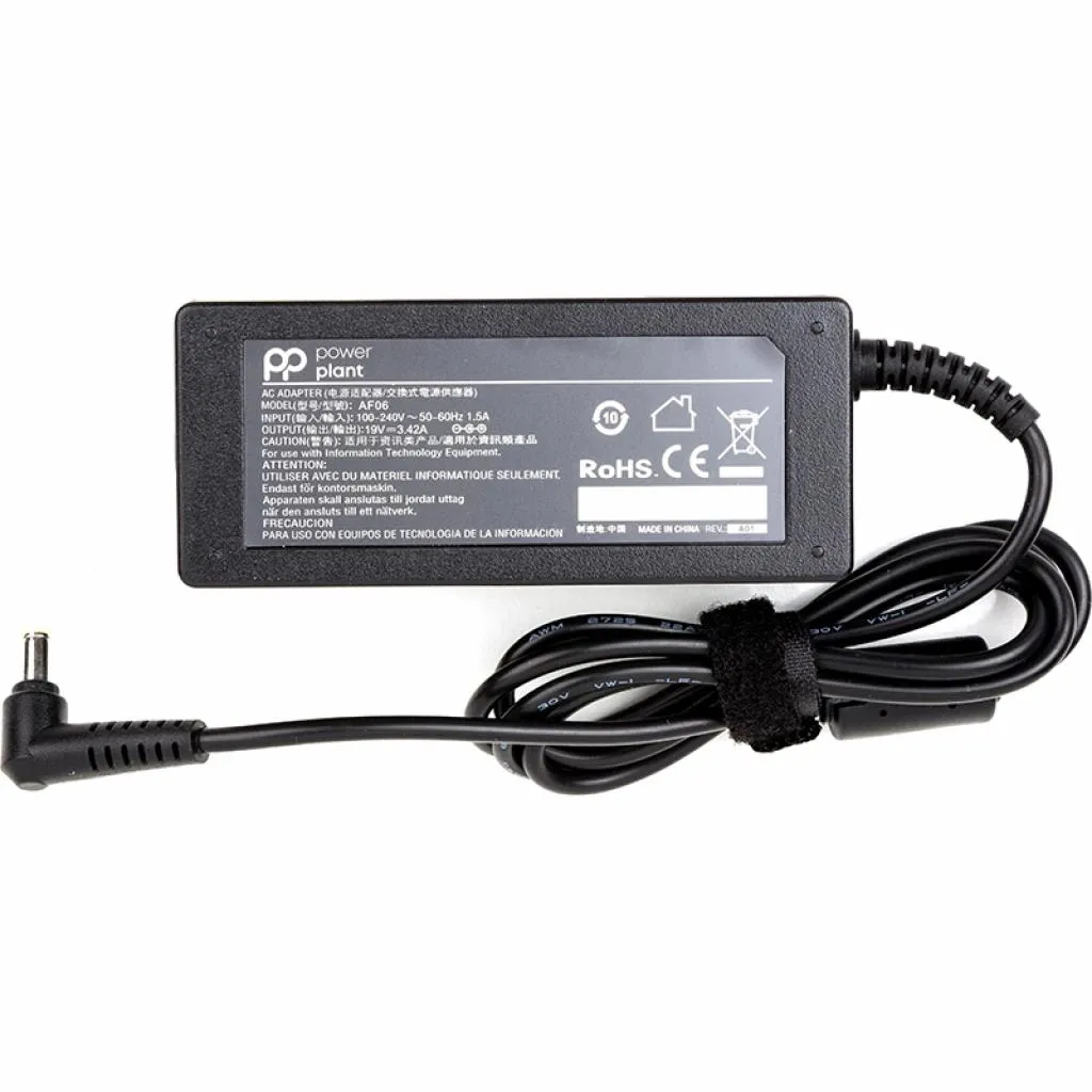 Блок питания для ноутбука PowerPlant ACER 220V, 19V 65W 3.24A (5.5*1.7) (AC65F5517)