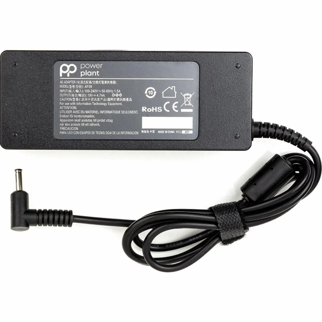 Photos - Laptop Charger Power Plant PowerPlant ASUS 220V, 19V 90W 4.74A (4.5*3.0)  ASUS 220V, 19V 90W 4.74A (4.5*3.0)  (AS90F4530)