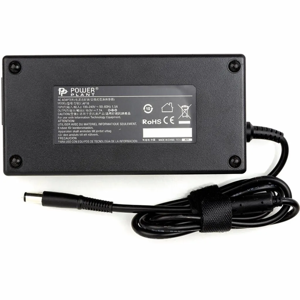 Блок живлення для ноутбука PowerPlant DELL 220V, 19.5V 150W 7.7A (7.4*5.0) (DL150G7450)