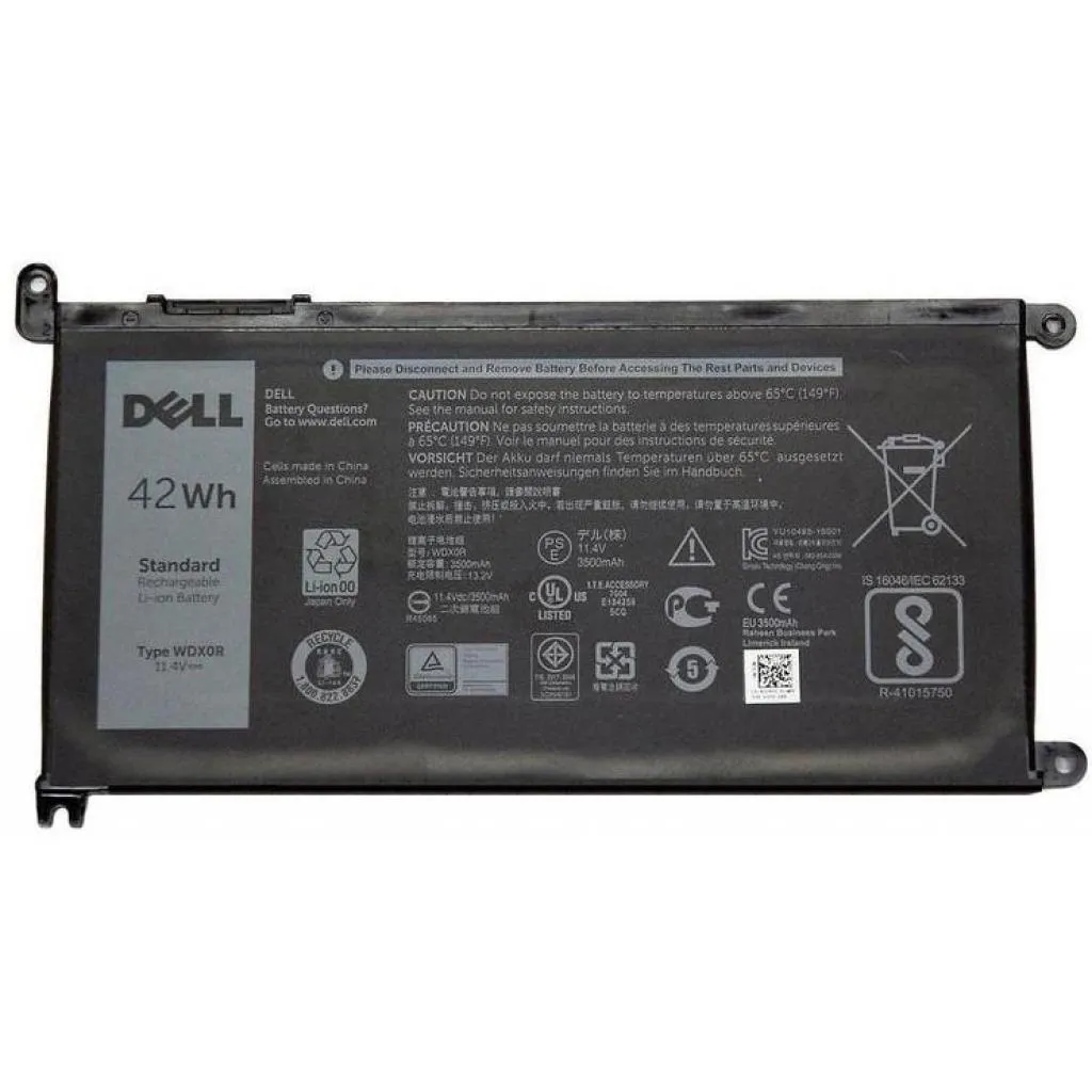  Dell Inspiron 15-5568 WDX0R, 42Wh (3500mAh), 3cell, 11.4V (A47307)