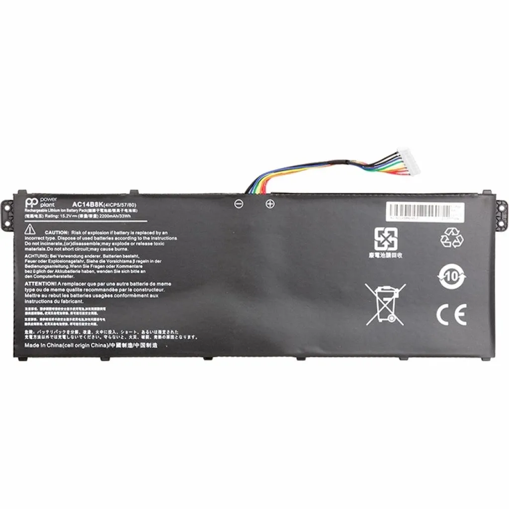 Акумулятор для ноутбука ACER Aspire E15 ES1-512 Series (AC14B8K) 15.2V 2200mAh PowerPlant (NB410460)