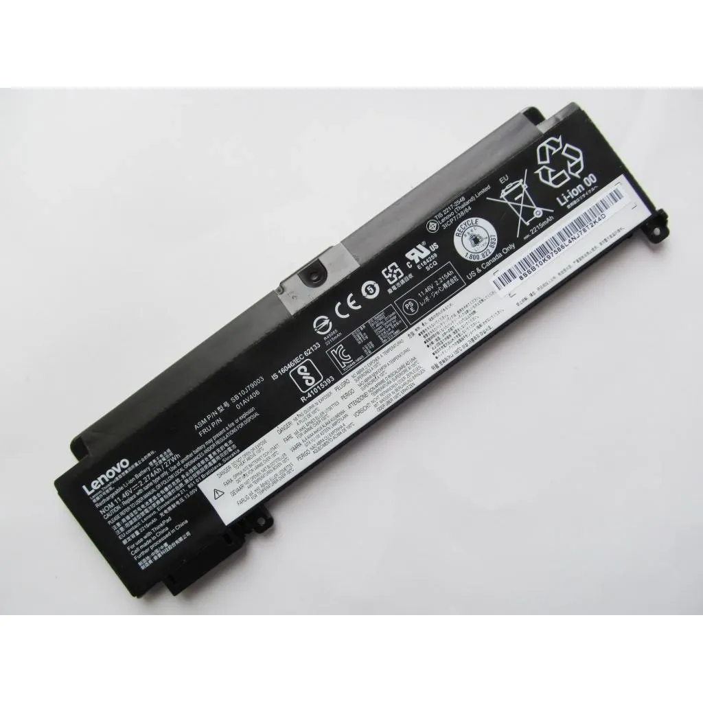 Аккумулятор для ноутбука Lenovo ThinkPad T460s/T470s 01AV406, 2274mAh (27Wh), 3cell, 11.46V, (A47389)